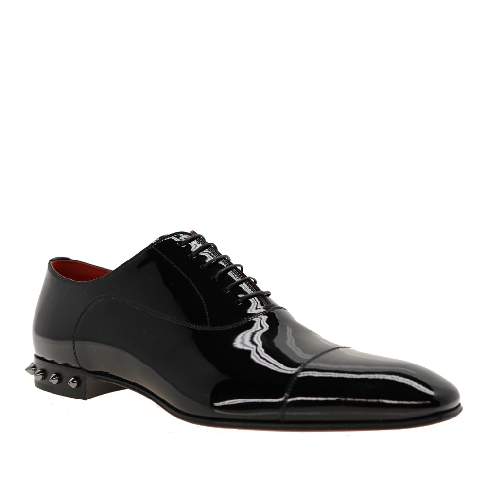 Christian Louboutin So Greggo Oxford Black Patent Leather Size 10 US New - Picture 3 of 6